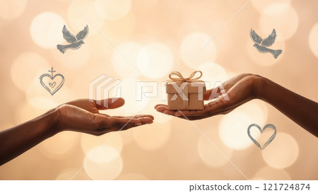 Glass of Puerto Rican Rum with Pina Colada at a Lively Beach Bar 121724874