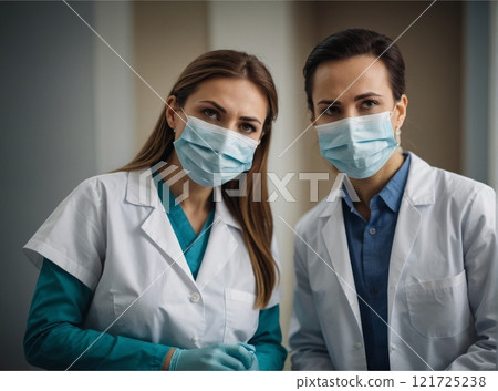 Team of Dentists at Work in the Clinic 121725238