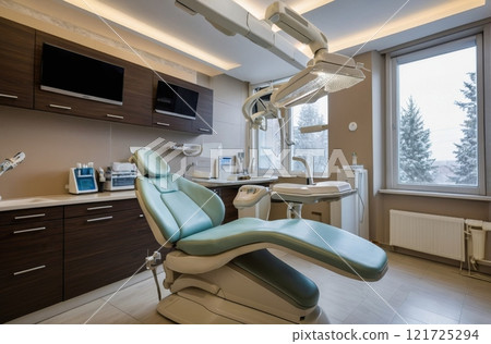 Ultra-modern dental office equipment. 121725294