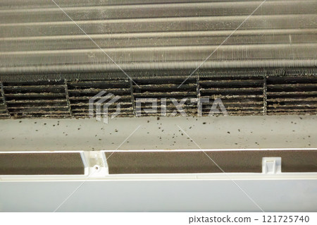 Dirty air conditioner system before cleaning Dirty air conditioner system before cleaning 121725740
