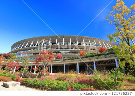 [Tokyo] New National Stadium on a clear day 121726227
