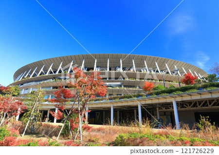[Tokyo] New National Stadium on a clear day 121726229