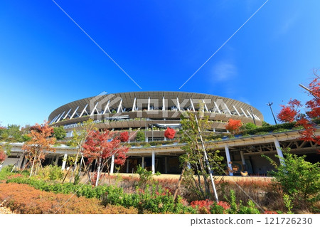 [Tokyo] New National Stadium on a clear day 121726230