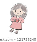 一個女孩的例證有心臟的 121726245