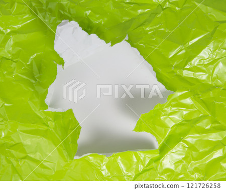 Crumpled green paper bright texture background Crumpled green paper bright texture background 121726258