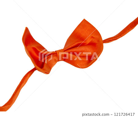 Bow tie orange elegant isolated on the white background 121726417