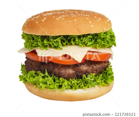 Burger tasty fast food isolated on the white background 121726521
