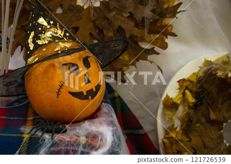 Photo of halloween pumpkin autumn holiday paper decoration Photo of halloween pumpkin autumn holiday paper decoration 121726539
