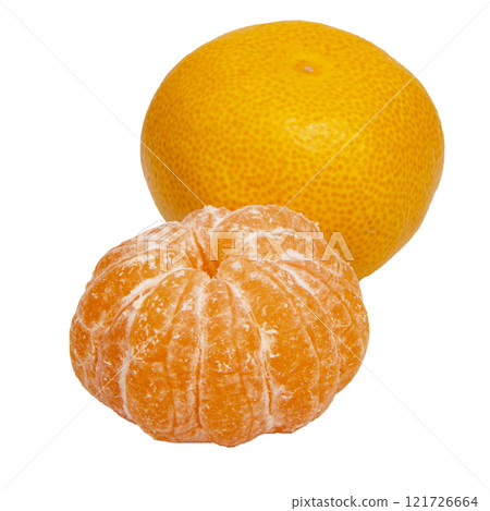 Citrus tangerine fruit isolated on the white background 121726664