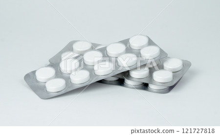 blister pack of pills isolated. High quality photo 121727818