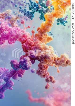 Macroscopic view of antibodies. Large globular proteins of blood plasma. Antiviruses 121728098