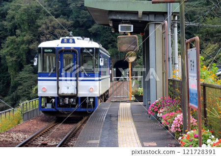 Chizu Express departing from Ishii Station 121728391