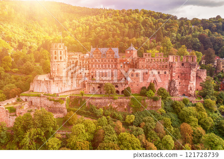 The castle ruin in Heidelberg, Baden Wuerttemberg, Germany, travel destination The castle ruin in Heidelberg, Baden Wuerttemberg, Germany, travel destination 121728739
