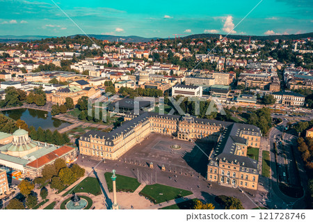 Schlossplatz in Stuttgart, Germany, travel landscape Schlossplatz in Stuttgart, Germany, travel landscape 121728746