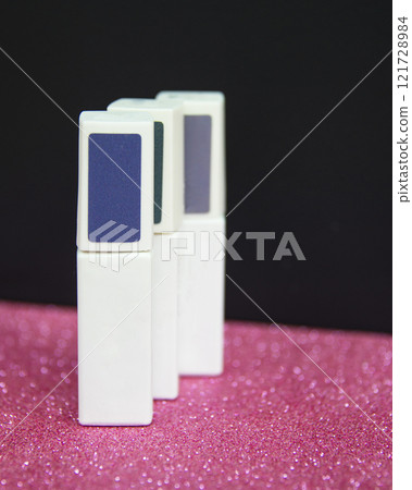 White bottle of gel for nails with place for text mockup 121728984