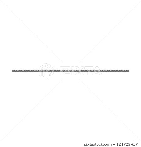 Border icon, divider shape horizontal line vector for decorative vintage doodle element for design in vector illustration 121729417