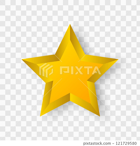 Five-pointed gold star. Vector illustration Eps 10 121729580