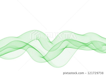 Green wave. Abstract vector graphics. Eps 10 121729738