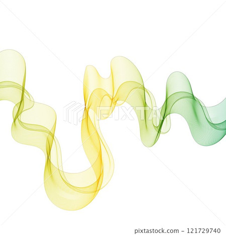 Colorful Design Element Gradient Wave Line Isolated on White Background. Abstract Transparent Smooth Wavy Horizontal Curved Line. Eps 10 121729740