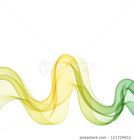Colorful Design Element Gradient Wave Line Isolated on White Background. Abstract Transparent Smooth Wavy Horizontal Curved Line. Eps 10 121729932