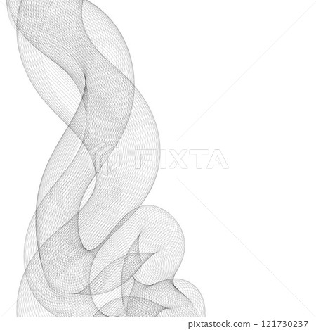 Gray wave pattern. Colorful vector wave. Decor element. Eps 10 121730237