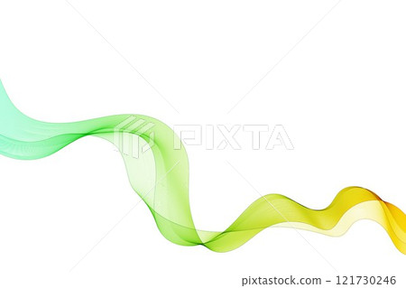 Abstract vector background with smooth color wave. Smoke wavy lines. eps 10 121730246