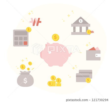 A collection of banking and finance icons 121730294
