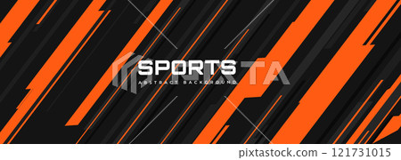 Modern sports banner design with diagonal orange and gray lines. Abstract sports background. Modern sports banner design with diagonal orange and gray lines. Abstract sports background. 121731015