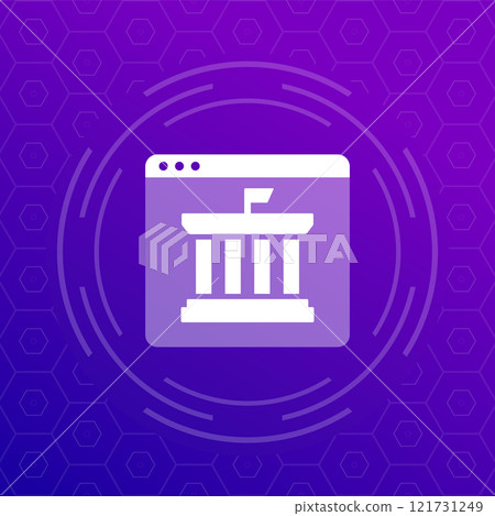 Electronic government vector icon for web Electronic government vector icon for web 121731249