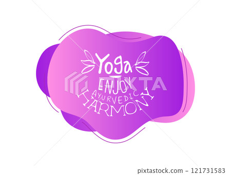 Yoga Studio Template, Enjoy Ayurvedic Harmony, Design Element Can Be Used for Logo, Business Card, Invitation, Flyer Vector Illustration Yoga Studio Template, Enjoy Ayurvedic Harmony, Design Element Can Be Used for Logo, Business Card, Invitation, Flyer Vector Illustration 121731583