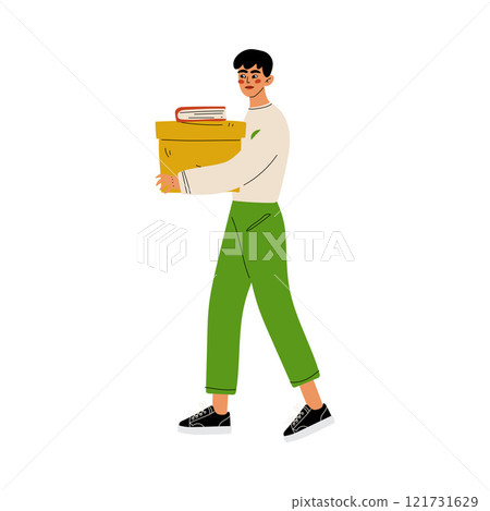 Male Volunteer Holding Donation Box, Volunteering, Charity and Supporting Vector Illustration Male Volunteer Holding Donation Box, Volunteering, Charity and Supporting Vector Illustration 121731629