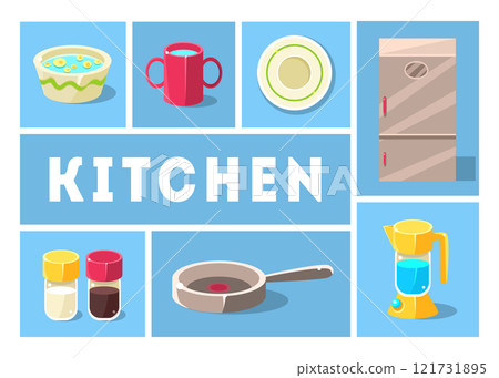 Kitchenware Collection, Kitchen Tools, Cooking Utensils Icons for Web, Banner or Site Vector Illustration Kitchenware Collection, Kitchen Tools, Cooking Utensils Icons for Web, Banner or Site Vector Illustration 121731895