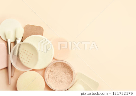 Varieties of brushes, applicators and sponges for basic make up 121732179