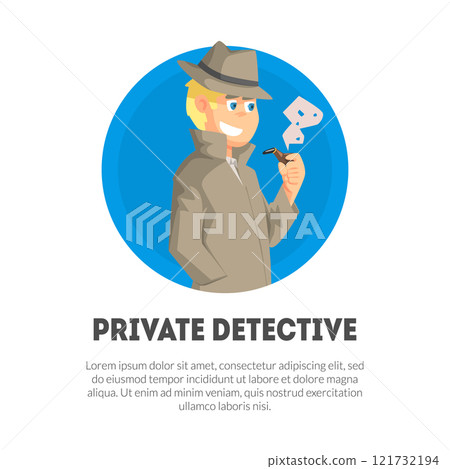 Private Detective Banner Template, Police Inspector, Professional Surveillance Work Vector Illustration Private Detective Banner Template, Police Inspector, Professional Surveillance Work Vector Illustration 121732194
