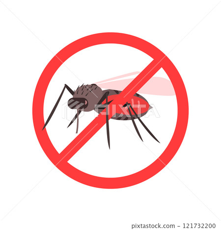 Mosquitoes Warning Prohibited Stop Sign, Caution of Mosquito Vector Illustration Mosquitoes Warning Prohibited Stop Sign, Caution of Mosquito Vector Illustration 121732200