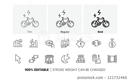 Pos terminal, Architect plan and Currency exchange line icons. Pack of Consumption growth, Contactless payment, Decreasing graph icon. Open door, Moon, Click hands pictogram. E-bike. Vector Pos terminal, Architect plan and Currency exchange line icons. Pack of Consumption growth, Contactless payment, Decreasing graph icon. Open door, Moon, Click hands pictogram. E-bike. Vector 121732468