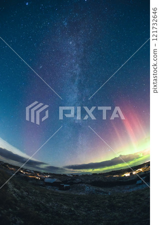 Milkyway an Northern Lights over Denmark Milkyway an Northern Lights over Denmark 121732646