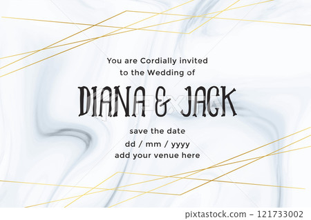luxury wedding card template with marble texture background luxury wedding card template with marble texture background 121733002
