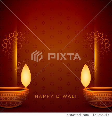 realistic deepavali card design with text space realistic deepavali card design with text space 121733013
