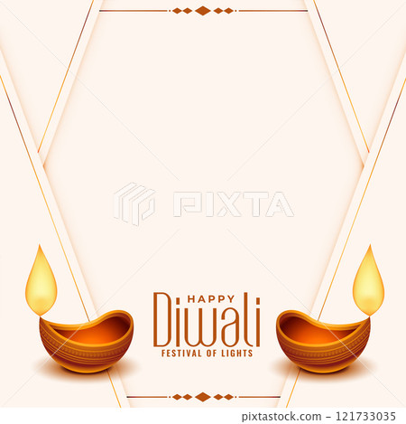 auspicious diwali diya background with text space auspicious diwali diya background with text space 121733035