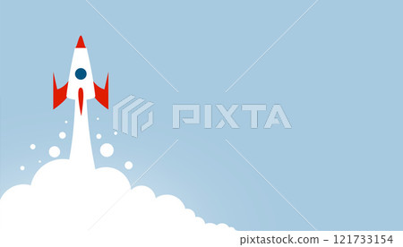 flying rocket background with text space flying rocket background with text space 121733154