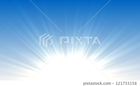 blue skye with glowing sun rays background blue skye with glowing sun rays background 121733158