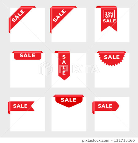 sale tags ribbons card set of nine sale tags ribbons card set of nine 121733160
