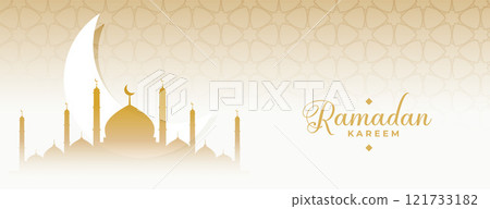 ramadan kareem eid moon and mosque islamic banner design 121733182