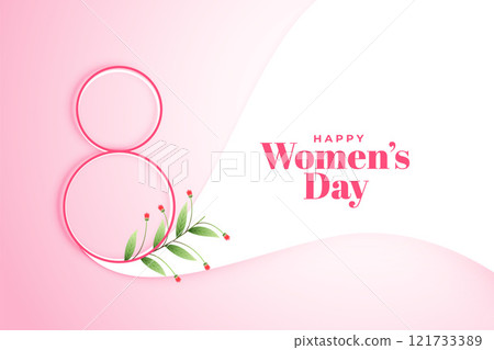 march 8th happy womens day poster design background 121733389