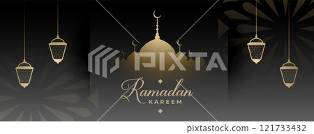 holy ramadan month celebration festival banner design 121733432
