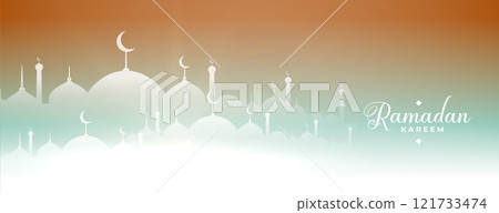 ramadan kareem mosque banner design 121733474