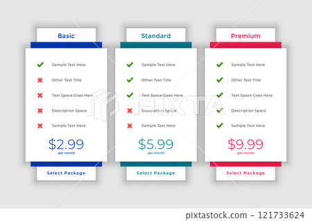 web modern pricing comparison table template web modern pricing comparison table template 121733624