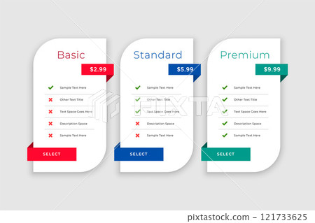 web pricing comparison boxes table template web pricing comparison boxes table template 121733625