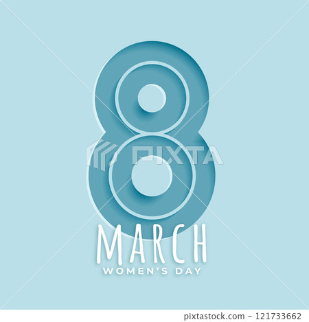 paper style women's day greeting card design 121733662